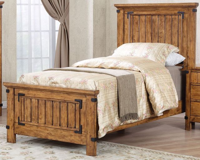Coaster® Brenner 4-Piece Rustic Honey Full Panel Bedroom Set-1