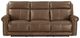 Flexsteel® Alexander Khaki Brown Power Reclining Sofa with Console, Power Headrest and Lumbar-3