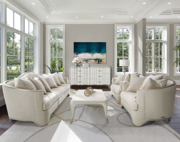 Michael Amini® London Place Champagne Chair and a Half-1