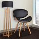 Armen Living Cassie Black/Walnut Dining Side Chair-1