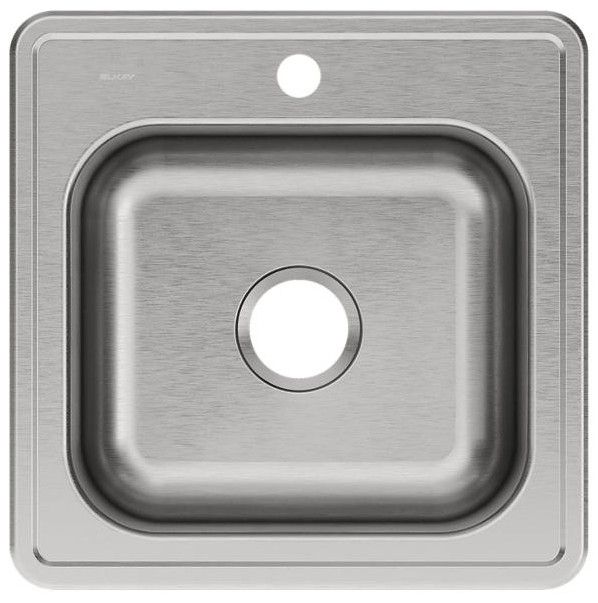 Elkay Celebrity® Brushed Satin 20" 1-Hole Single Bowl Drop-in Laundry Sink-0