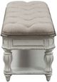 Liberty Furniture Magnolia Manor Antique White/Ivory Bed Bench-3