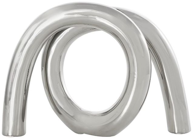 Deco Marche Silver Rounded Loop Sculpture-1