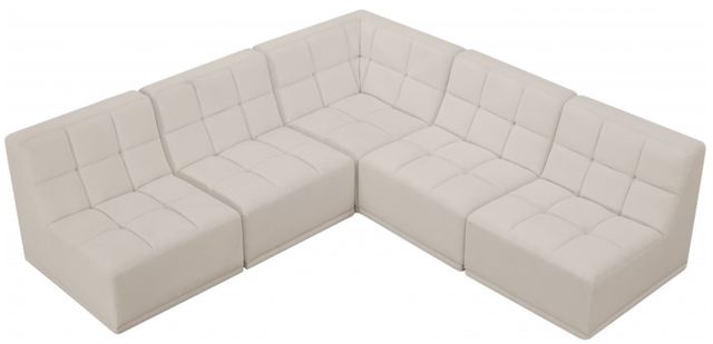 Meridian Furniture Relax 5-Piece Cream 94" Modular Sectional-2