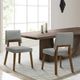 Armen Living Channell 2-Piece Gray/Walnut Dining Side Chair Set-1