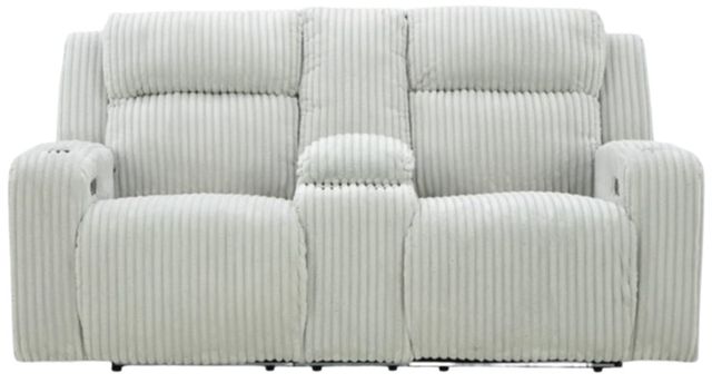 Signature Design by Ashley® TwinBrooke Alloy Power Reclining Loveseat with Console and Adjustable Headrest-1
