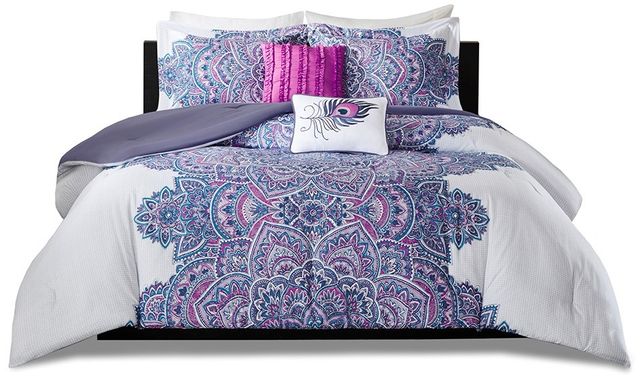 Olliix by Intelligent Design Mila Purple Full/Queen Comforter Set-0