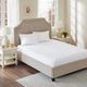 Olliix by Sleep Philosophy White Full All Natural Cotton Percale Quilted Mattress Pad-1