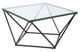 Mazin Furniture Kalia Glass Top Cocktail Table with Gray Base-0