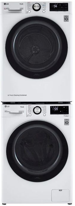 LG White Front Load Washer & Electric Dryer Laundry Pair-3