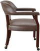 Steve Silver Co. Tournament Brown/Cherry Arm Chair with Casters-2
