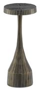 Currey & Company Luca Vintage Brass Drinks Table-0