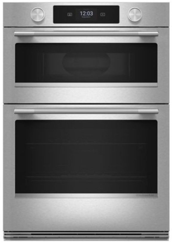 KitchenAid® 30" PrintShield™ Stainless Steel Oven/Micro Combo Electric Wall Oven with Assisted Cook Cycles-0