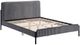 IFDC Gray Queen Upholstered Platform Bed-0