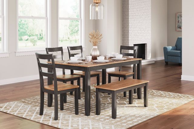 Signature Design by Ashley® Gesthaven 6-Piece Brown/Natural Dining Table Set-7