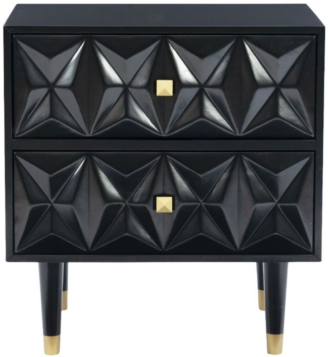 Linon Geo Black Nightstand-2