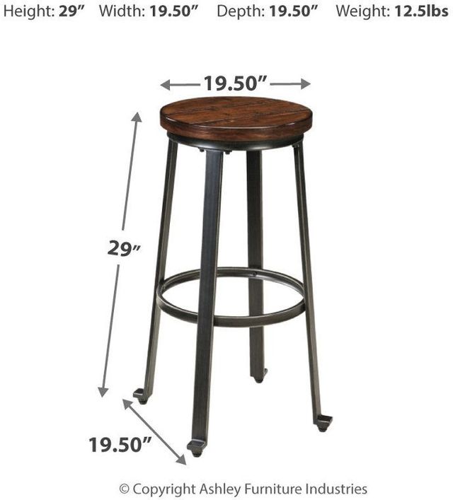Signature Design by Ashley® Challiman Rustic Brown Bar Stool-3