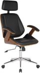 Armen Living Century Black/Brown Office Chair-0