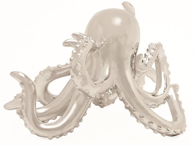 Deco Marche Silver Octopus Sculpture-0