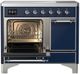 Ilve® Majestic III 40" Midnight Blue Pro Style Induction Range with Solid Door and Chrome Trim-3