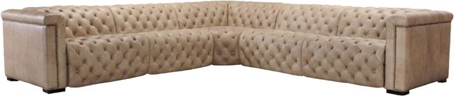Hooker® Furniture MS Savion Grandier 5-Piece Giovanni Taupe L-Shape Power Reclining Sectional with Power Headrest-0