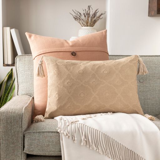 Surya Accra Khaki 13"x20" Toss Pillow with Down Insert-3