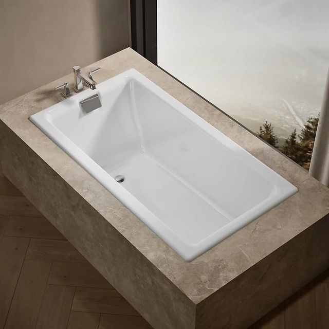 KOHLER® Tea-for-Two® White 66" x 36" Drop-in/Undermount Bath-2