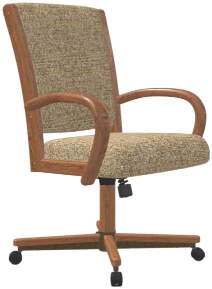 Chromcraft Customizable Camryn Swivel Tilt Caster Casual Dining Chair-3
