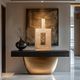 Harp & Finial® Pont Gold Leaf Tall Vase-1