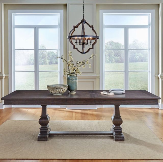 Liberty Furniture Paradise Valley Saddle Brown Trestle Table-2