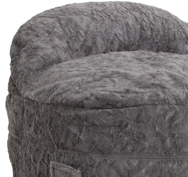CordaRoy's® Nest Gray Faux Fur King Adult Bean Bag Chair-1