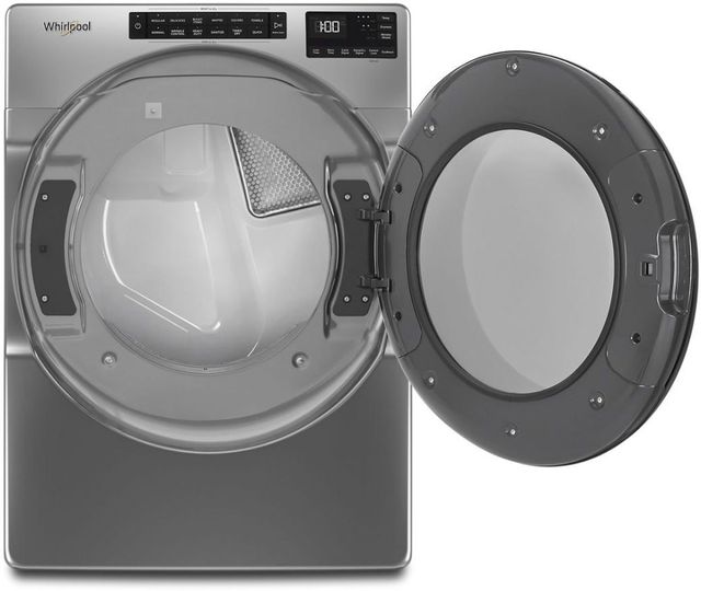 Whirlpool® 7.4 Cu. Ft. Chrome Shadow Front Load Gas Dryer -1