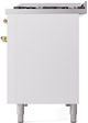 Ilve® Nostalgie II Series 48" White Pro Style Dual Fuel Range-4