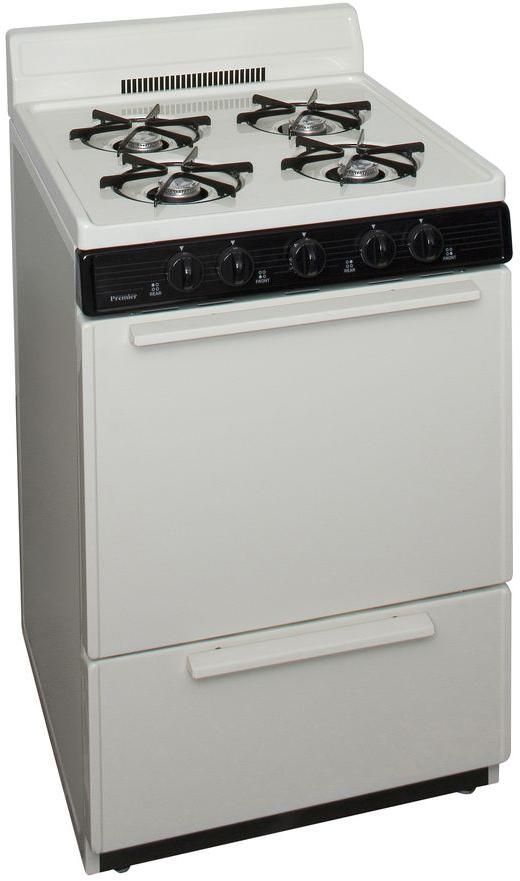 Premier 24" Biscuit Freestanding Gas Range-2
