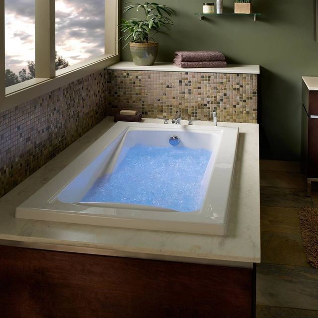 American Standard Green Tea White Drop In or Undermount Whirlpool Tub-3
