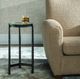 Uttermost® Eternity Glass Top Accent Table with Dark Gunmetal Base-1