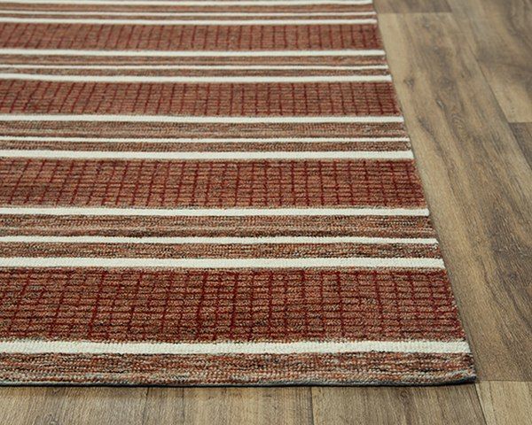 Rizzy Home Katana Orange 5'x8' Rectangular Rug-2