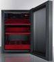 Summit® Black 14" Beautifridge Commercial Cosmetics Refrigerator with Red Lights-2