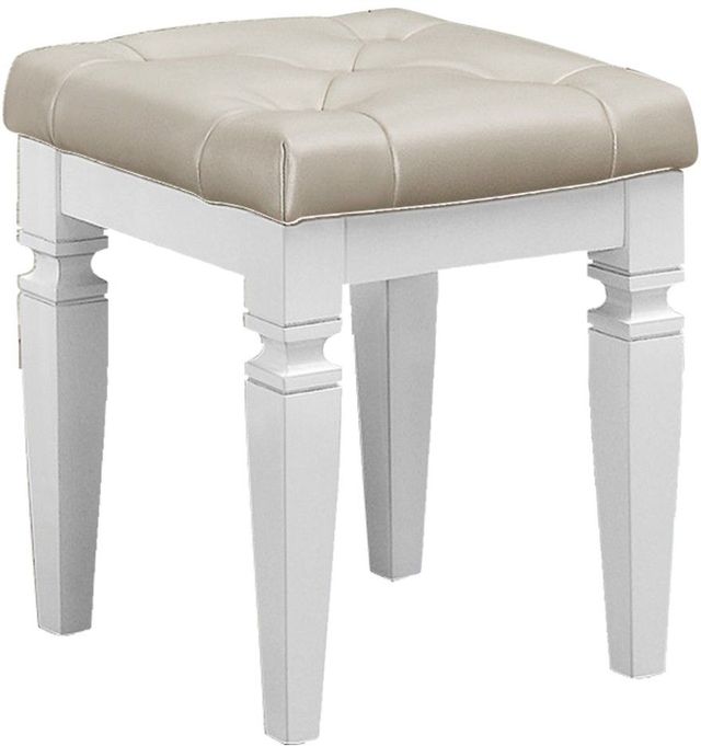 Homelegance® Allura White Vanity Stool-0