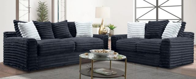 American Wholesale Furniture Jenna Onyx Loveseat-1