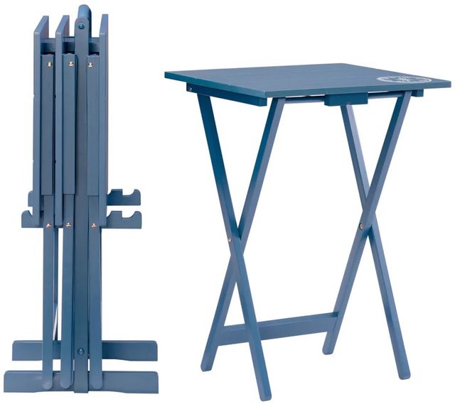 Linon Compass Navy Tray Table-3