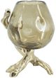 A & B Home Gold Pinched Candle Holder-1