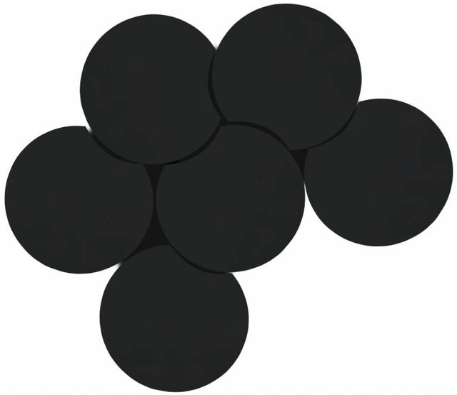 Meridian Furniture Dimple 6-Piece Matte Black 16" Modular Nesting Coffee Table Set-2