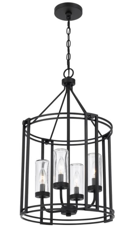Cal® Lighting & Accessories Luton Cage 4-Light Iron Metal Chandelier-1