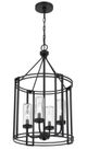 Cal® Lighting & Accessories Luton Cage 4-Light Iron Metal Chandelier-1