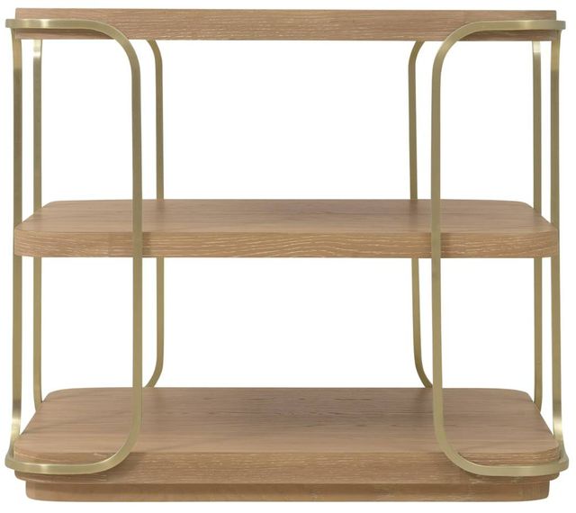 Hooker® Furniture Banyon Bay Desert Oak End Table with Brushed Brass Support-2