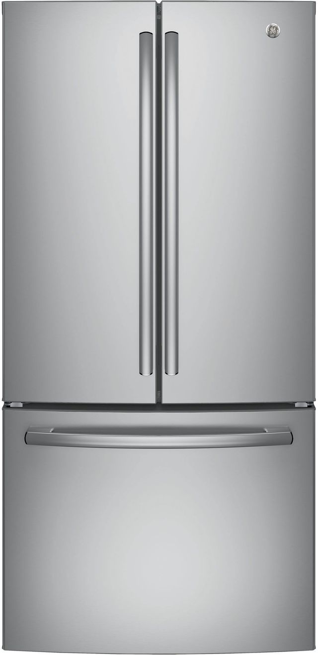 GE® 18.6 Cu. Ft. Stainless Steel Counter Depth French Door Refrigerator-0