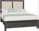 Artisan & Post by Vaughan-Bassett Graphite/Linen King Upholstered Panel Bed-0