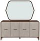 Michael Amini® Houston Gray/Walnut Sideboard and Mirror-2