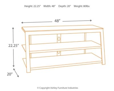 Signature Design by Ashley® Rollynx Black TV Stand-2